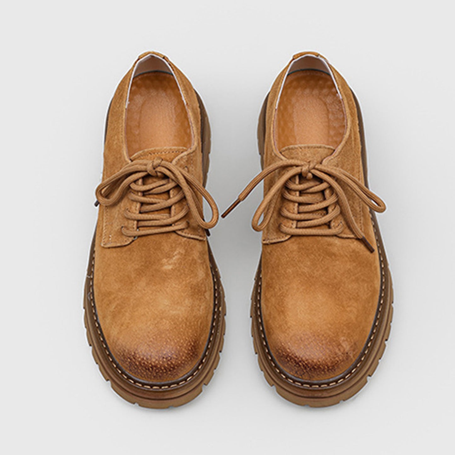 Men's Boots Low-Top: Distressed Toe & Rugged Sole