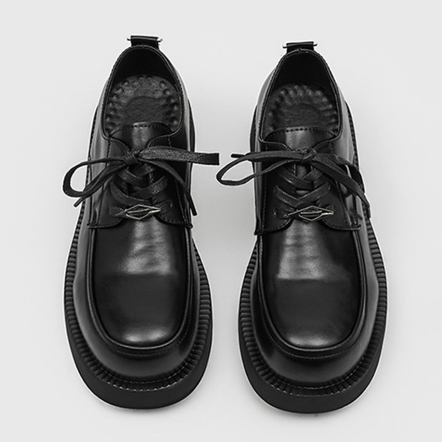 Men's Derby Shoes: Chunky Sole & Bold Hardware Accent Statement