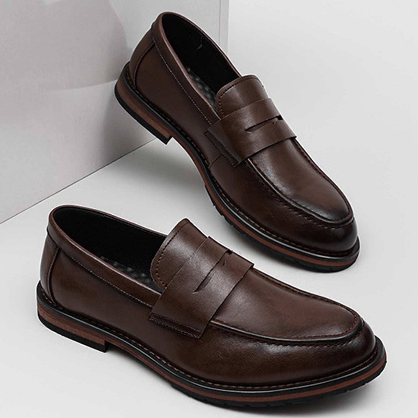 Classic Men's Loafer with Signature Strap Design