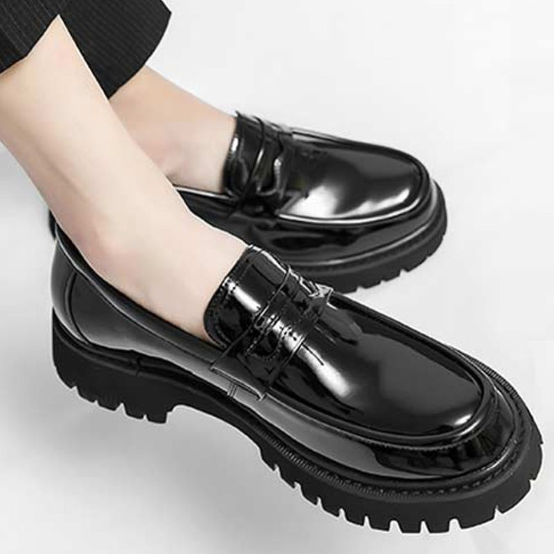 Architectural Men's Loafers: Sculptural Sole & Refined Strap Detailing