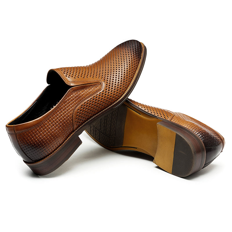 Men's Perforated Leather Loafers