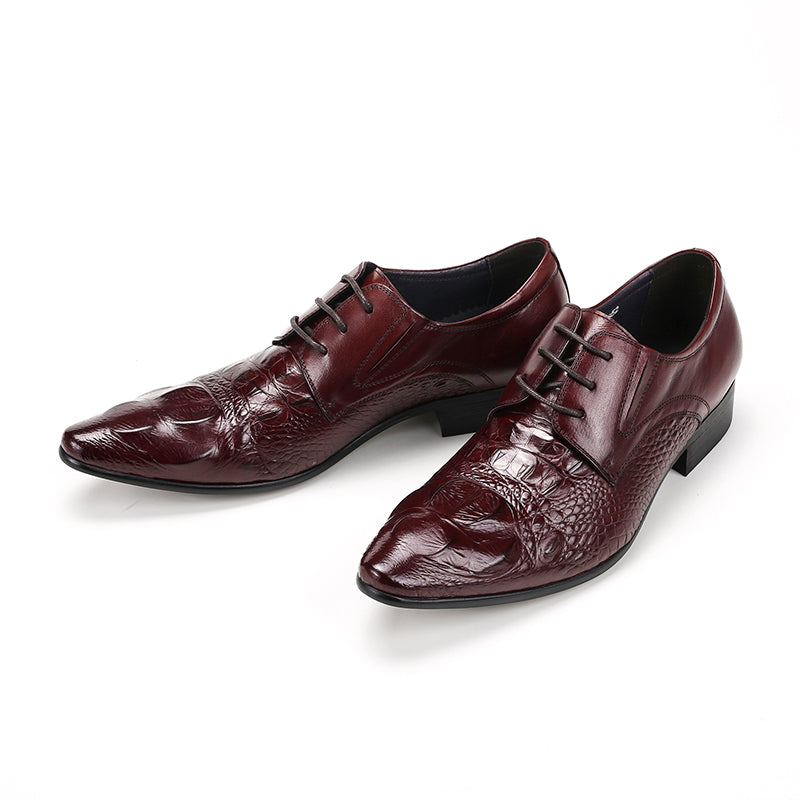 Men’s Glossy Leather Derby Shoes