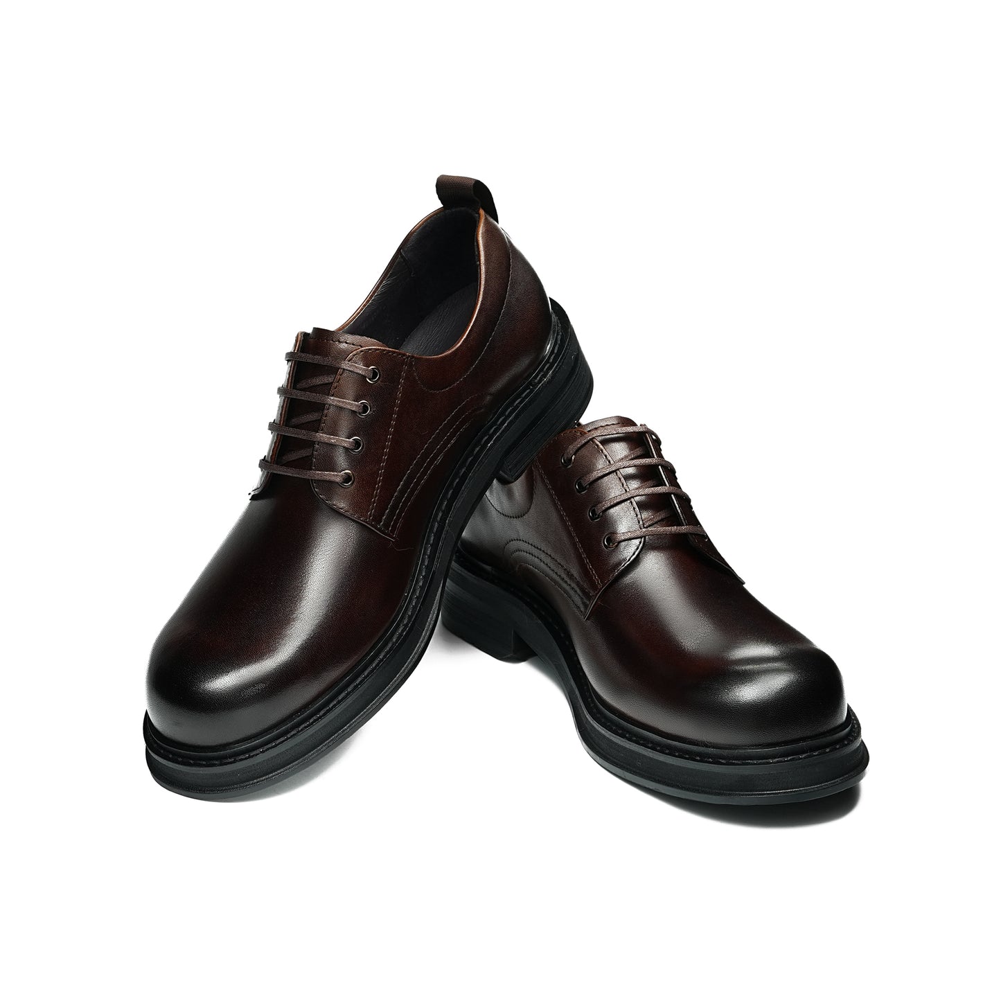 Urban Ease Men's Derby Shoes: Side Elastic Panels & Streamlined Design