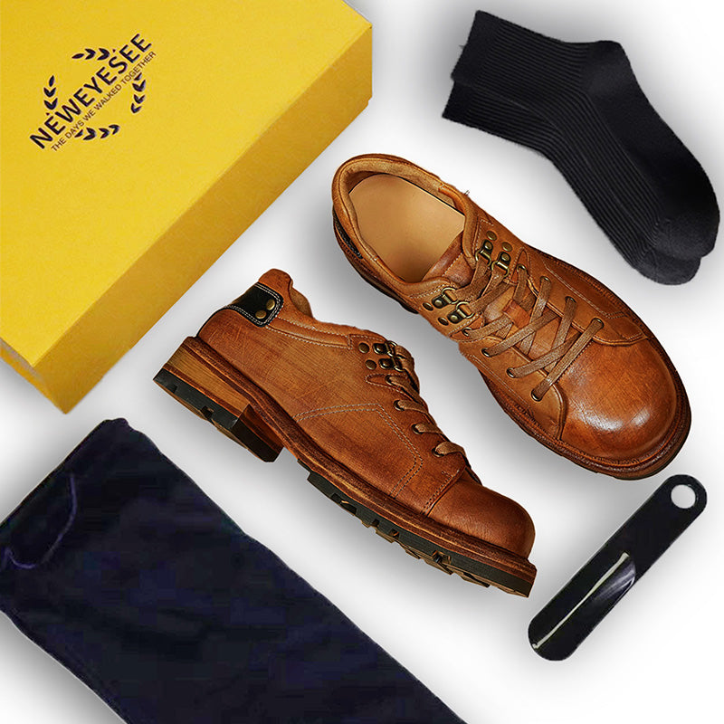 Handcrafted Horsehide Work Derby Boots: Goodyear Welt Toughness & Timeless Style