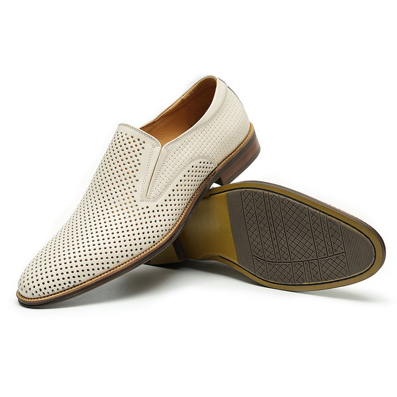 Men's Perforated Leather Loafers