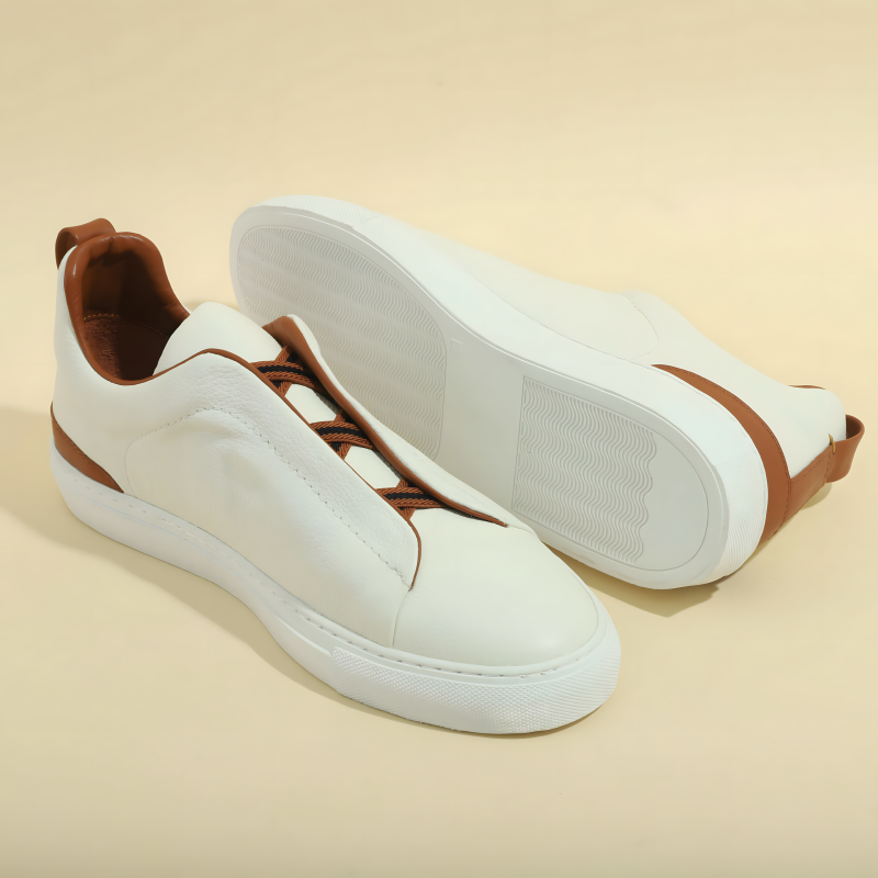 Men's Sneakers Minimalist Leather Slip-On Shoes