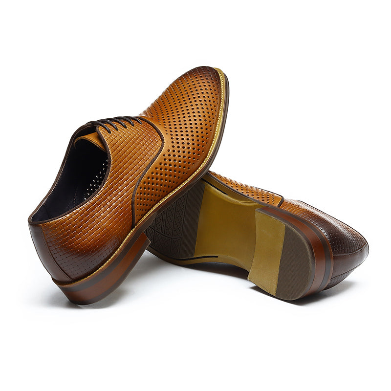 Men's Perforated Oxford Shoes Breathable Mesh