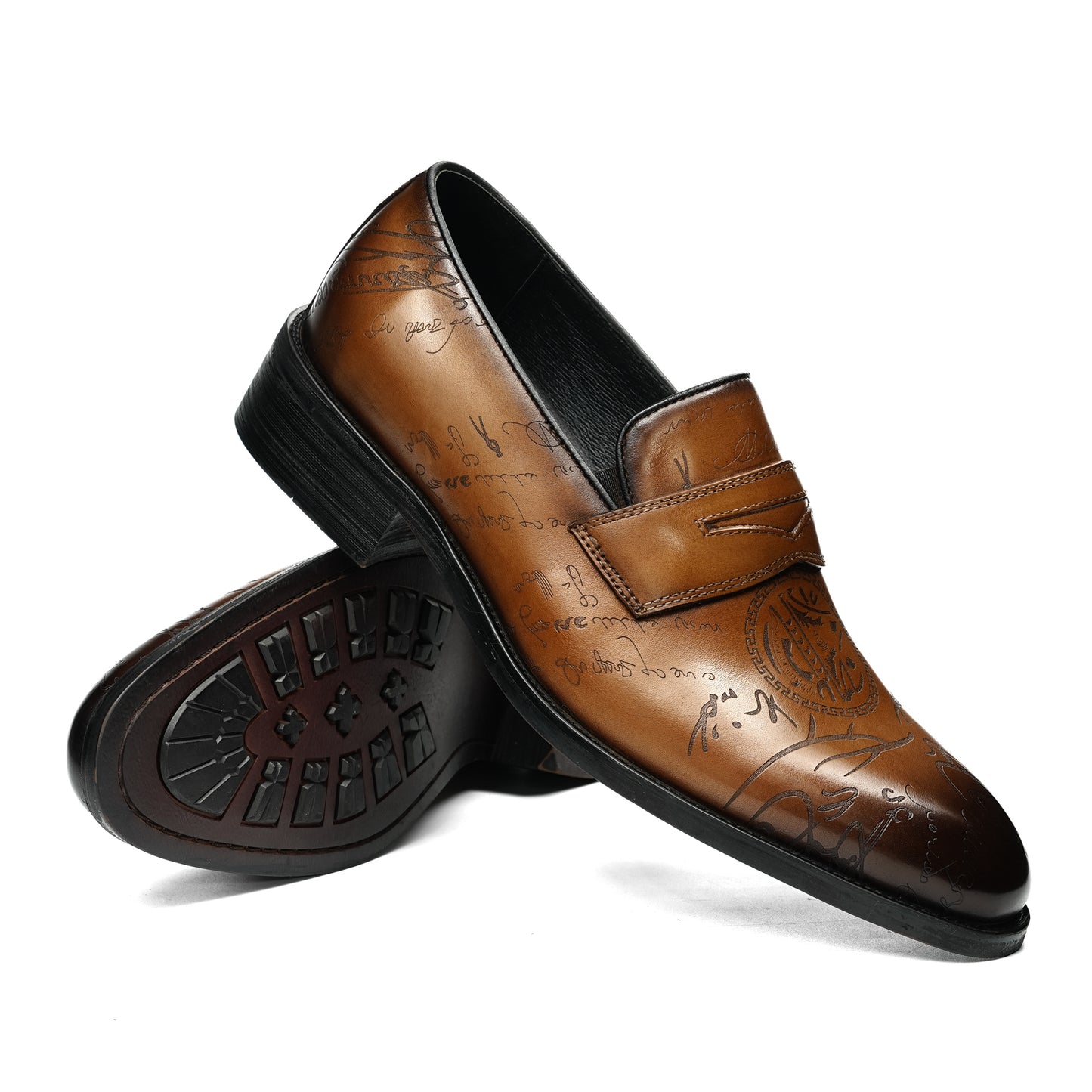 Men's Artisan-Carved Loafers: Intricate Detailing & Timeless Sophistication