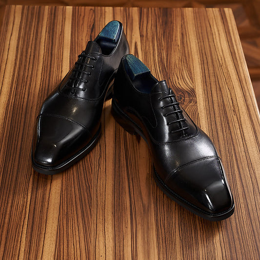 Architectural Square-Toe Men's Oxford: Modern Sophistication & Timeless Structure