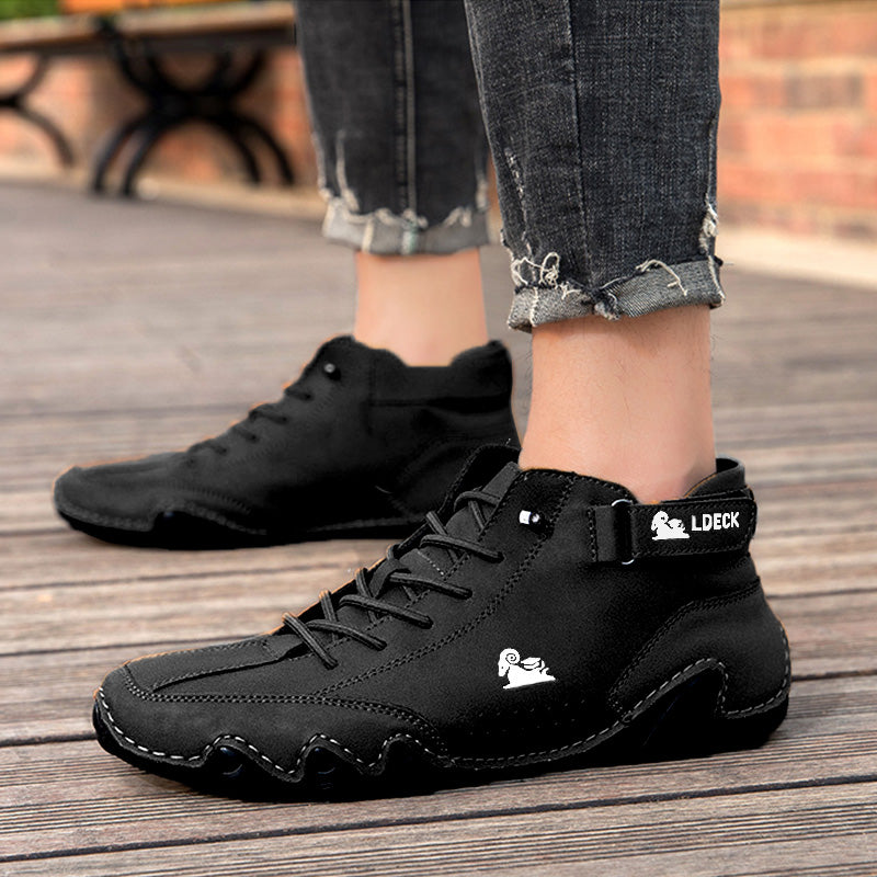 Sculpted Sole Boots: Distinctive Side Accent & Contoured Design