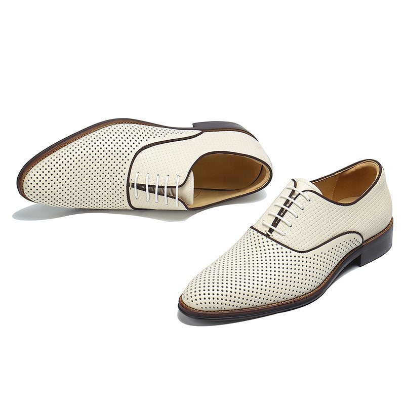 Men's Perforated Oxford Shoes Breathable Mesh