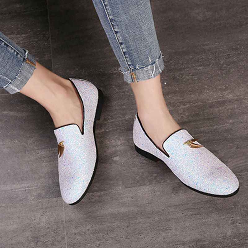 Men's Loafers with Contrast Red Lining Sophisticated Slip-On Dress Shoes