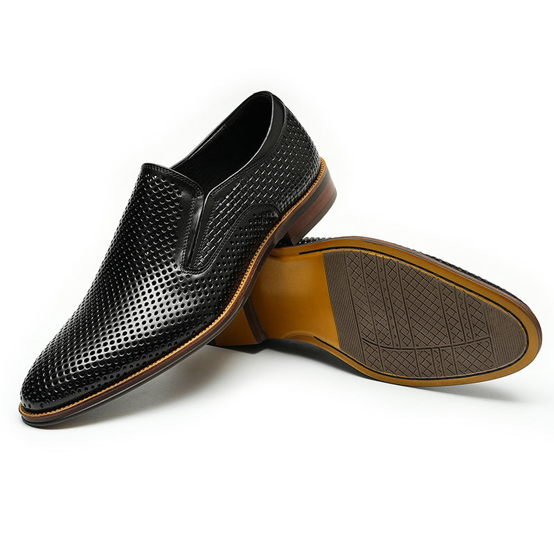 Men's Perforated Leather Loafers