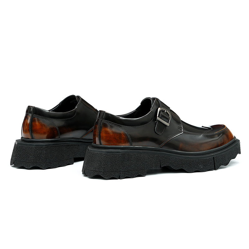 Men's Monk Strap Dress Shoes Thick-Soled