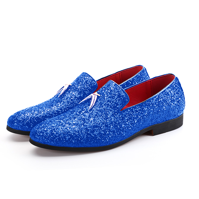 Men's Loafers with Contrast Red Lining Sophisticated Slip-On Dress Shoes
