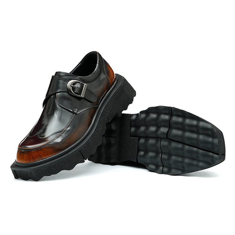 Men's Monk Strap Dress Shoes Thick-Soled