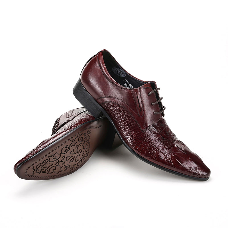 Men’s Glossy Leather Derby Shoes