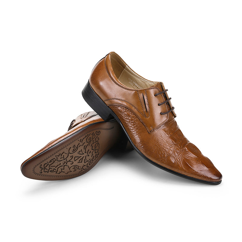 Men’s Glossy Leather Derby Shoes