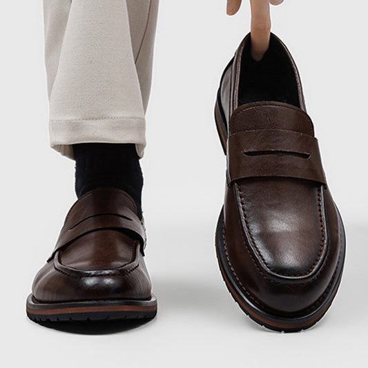 Classic Men's Loafer with Signature Strap Design