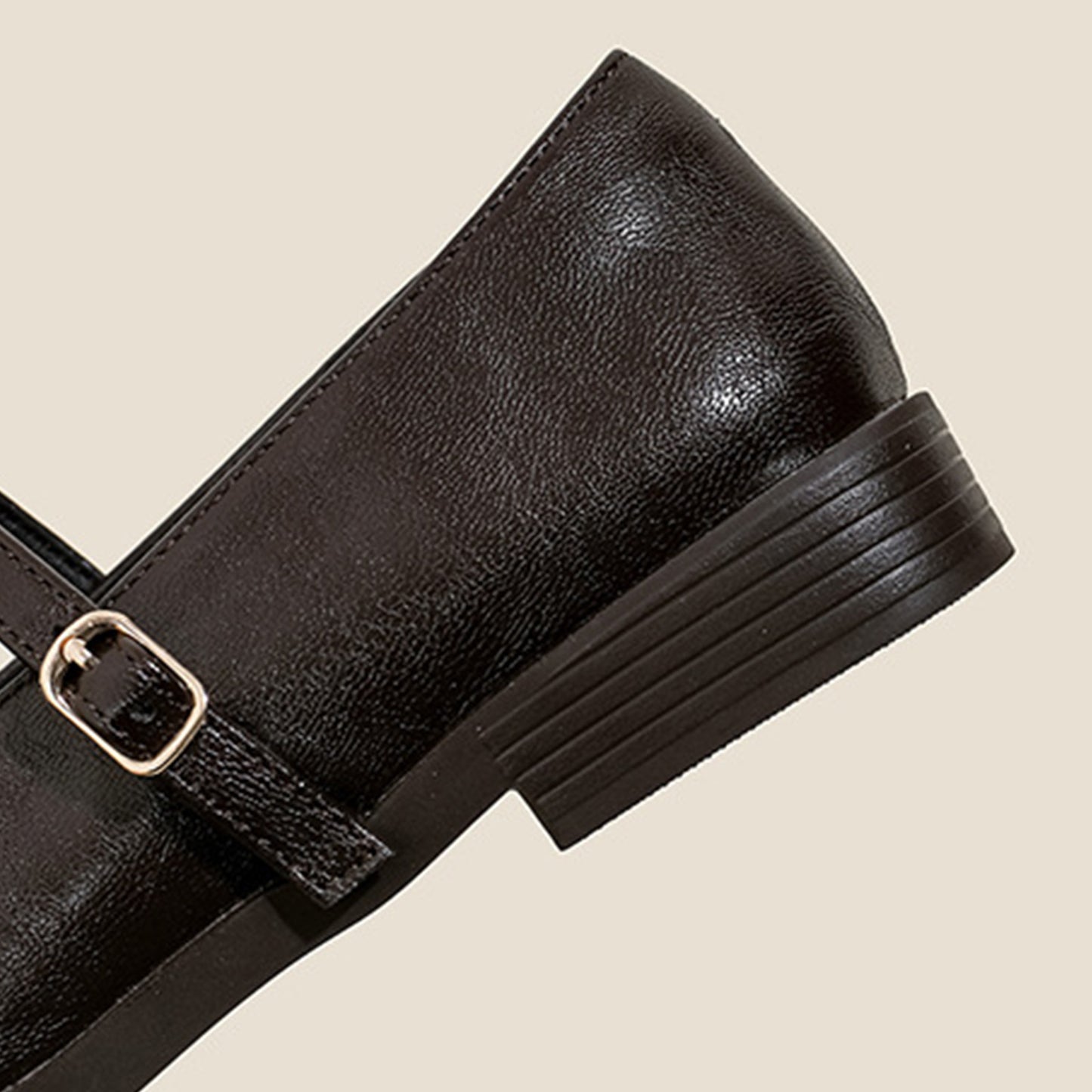 Women's Loafers with Flats with Embellished Straps & Square Toe