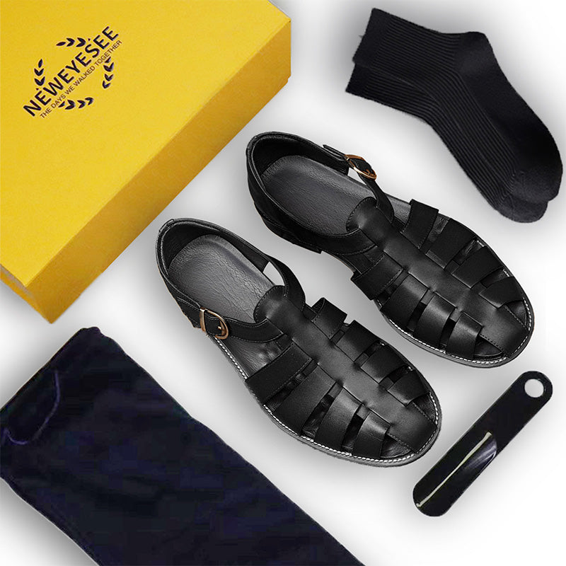 Classic Men’s Leather Fisherman Dress Sandals