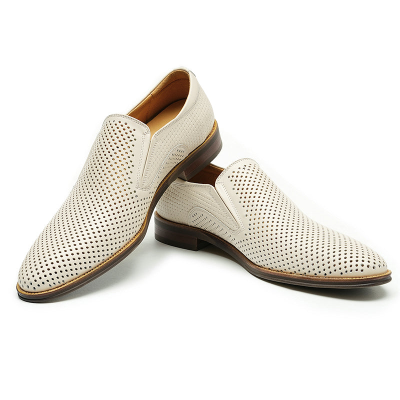 Men's Perforated Leather Loafers