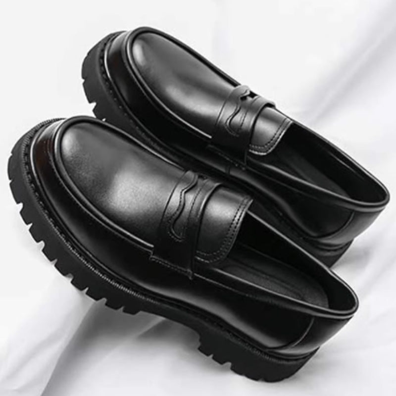 Architectural Men's Loafers: Sculptural Sole & Refined Strap Detailing