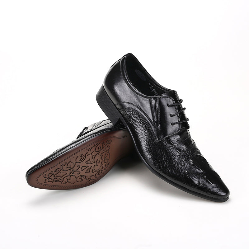 Men’s Glossy Leather Derby Shoes