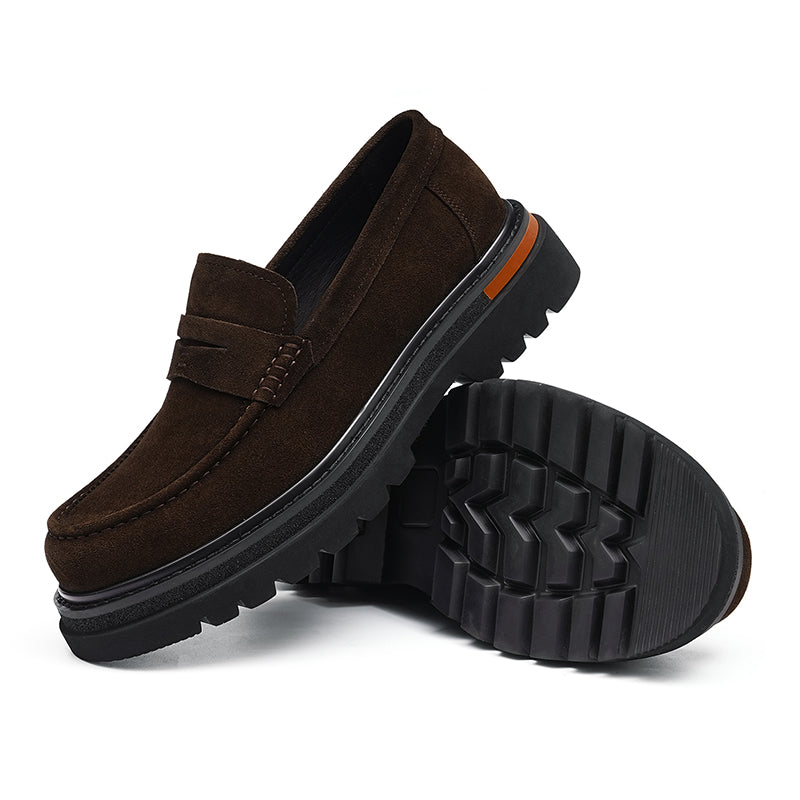 Men's Chunky Sole Suede Loafers