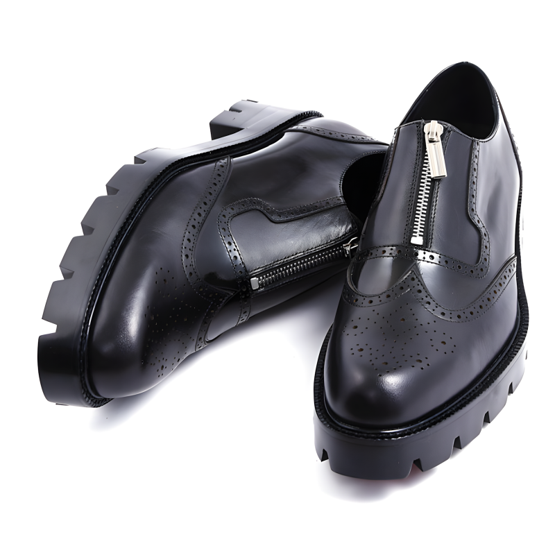 Men’s Oxford Shoes Wingtip Zipper