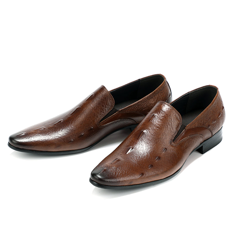 Men’s Exotic Crocodile-Embossed Leather Loafers