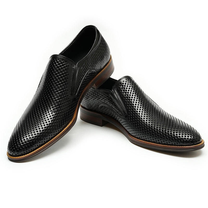 Men's Perforated Leather Loafers