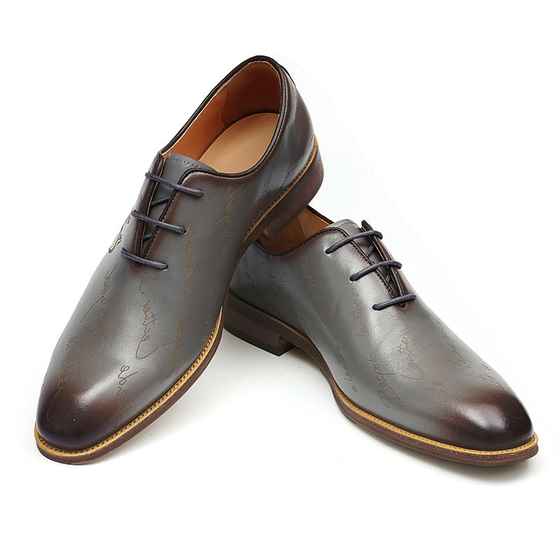 Men's Oxfords Shoes Handwritten Dress Shoes