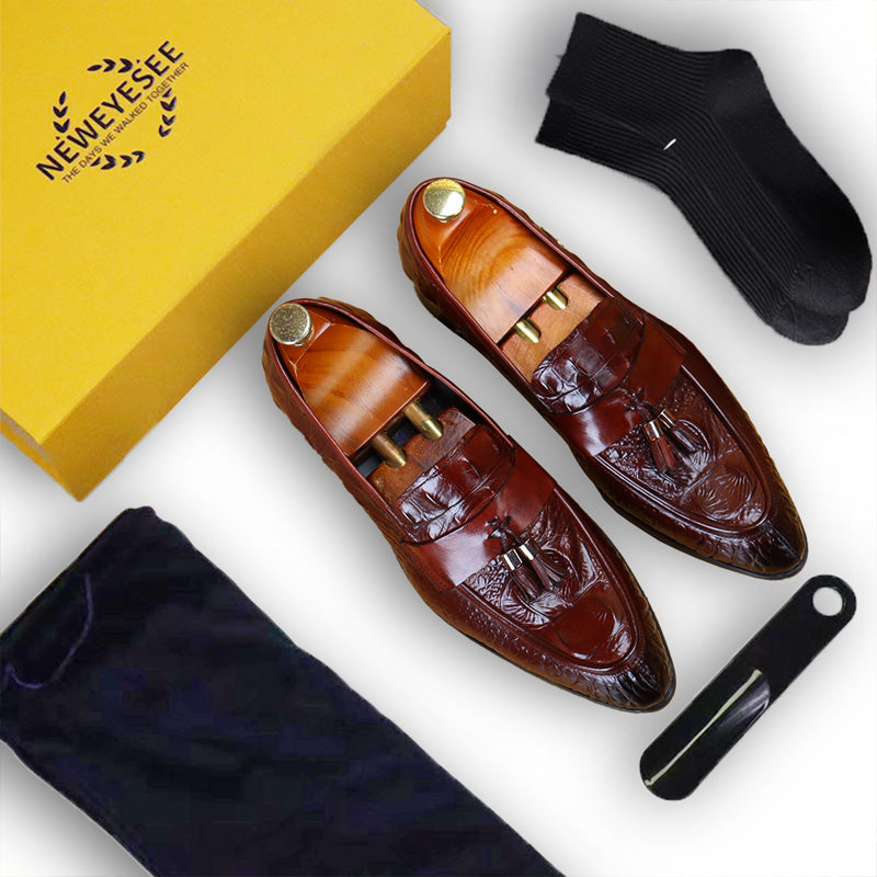 Handcrafted Men's Tassels Loafers
