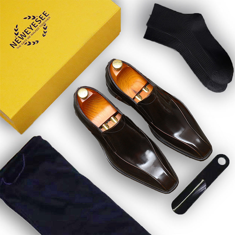 Men's Pointed-Toe Loafers Dress Shoes