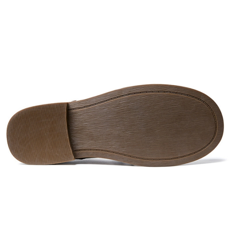 Calf Leather Derby Shoes for Men Patchwork Toe