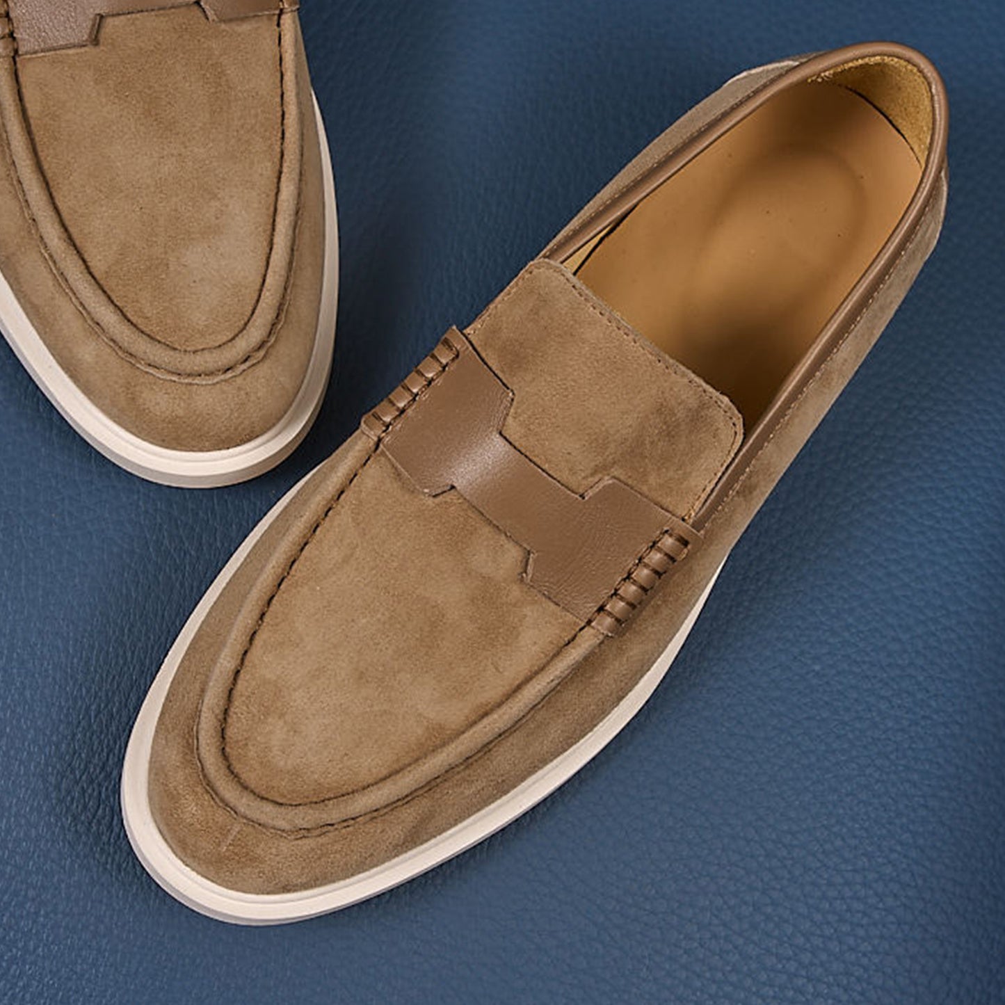 Suede Slip-On Men's Loafers | Soft Texture & Clean Minimal Profile