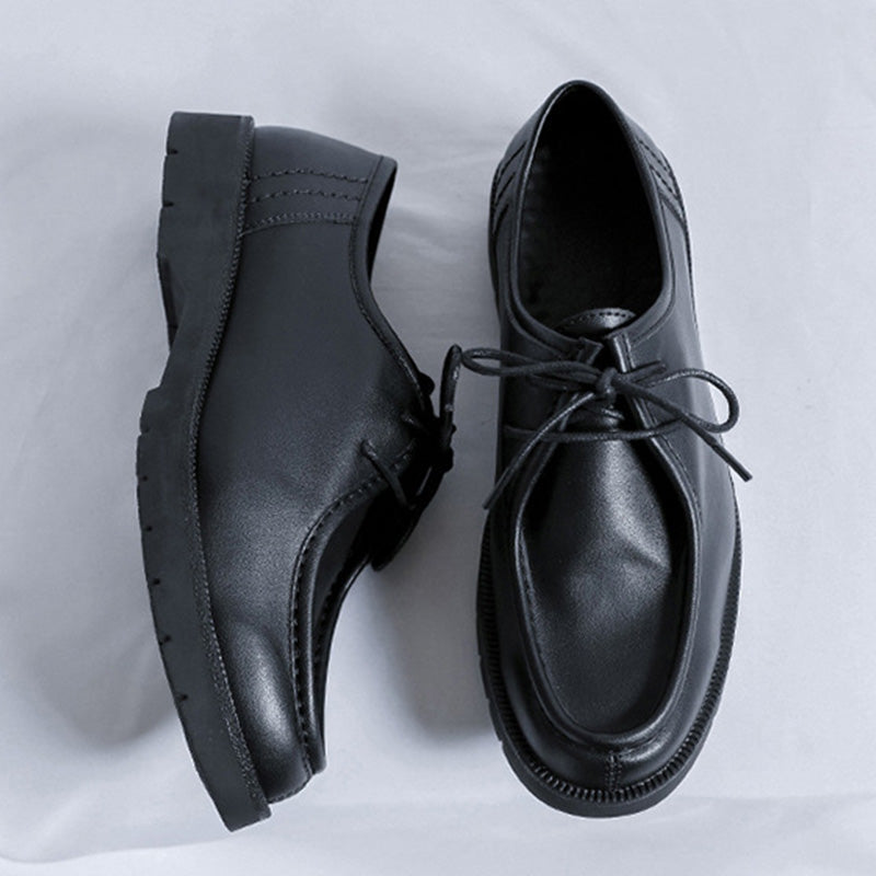 Men's Wallabee-Inspired Shoes: Rounded Toe Comfort & Artisan Stitching Detail
