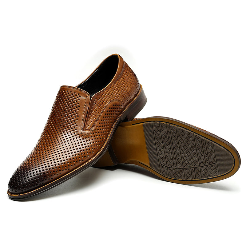Men's Perforated Leather Loafers