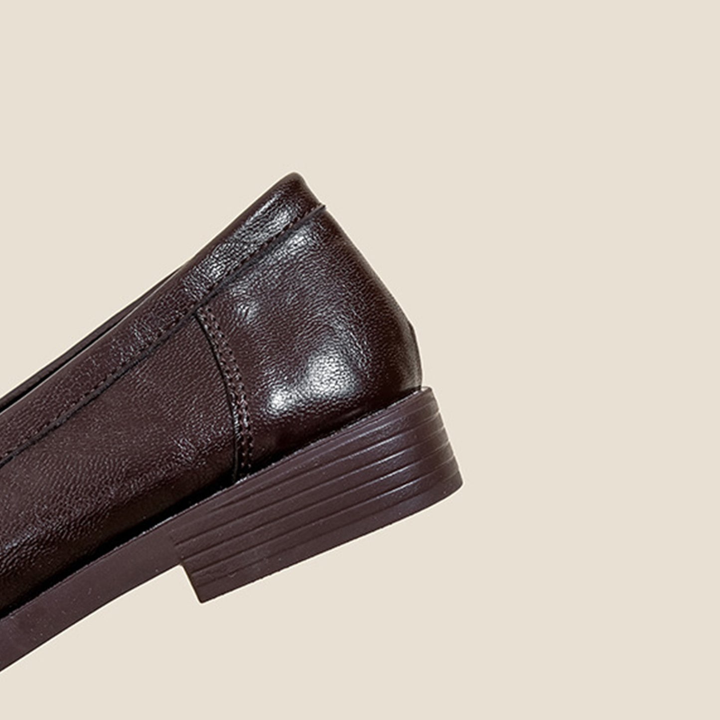 Women's Square-Toe Loafers with Chunky Sole & Modern Strap Detail