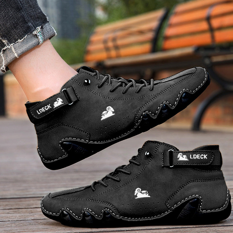 Sculpted Sole Boots: Distinctive Side Accent & Contoured Design