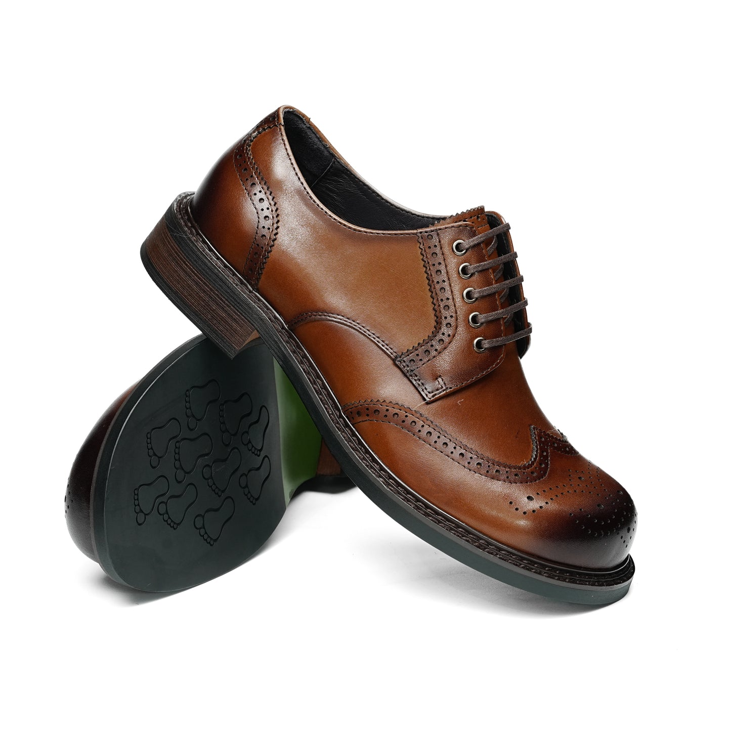 Men's Architectural Derby: Bold Silhouette & Artisan Brogue Legacy