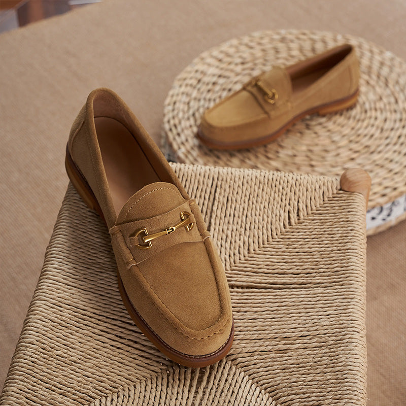 Men's Suede Loafers: Signature Hardware & Textured Comfort