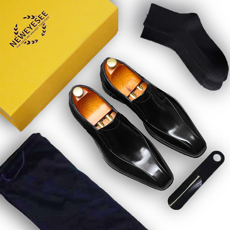 Men's Pointed-Toe Loafers Dress Shoes