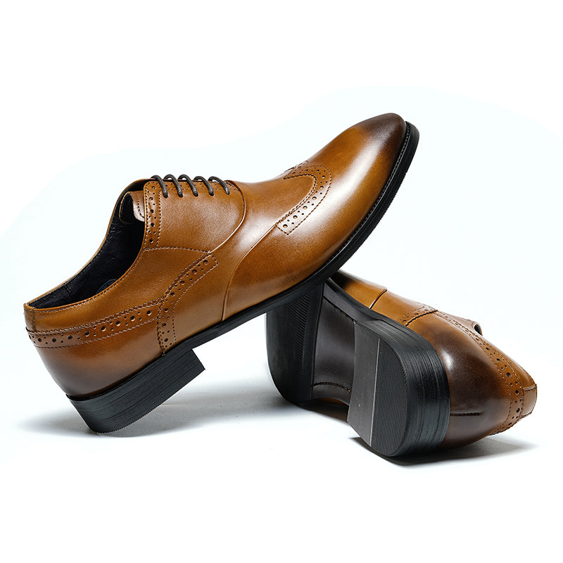 Men's Brogue Oxford Shoes Intricate Detailing