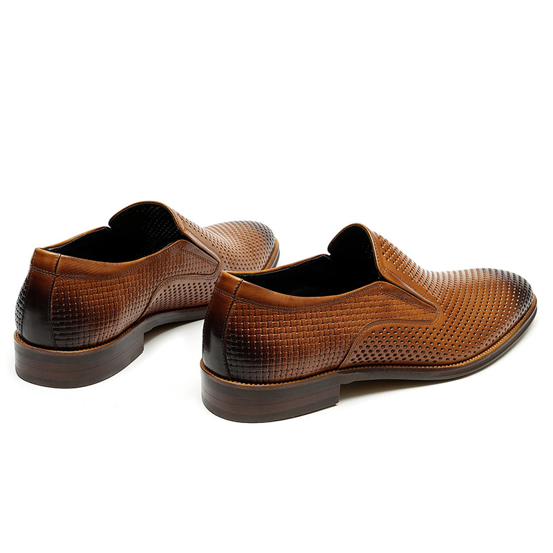 Men's Perforated Leather Loafers