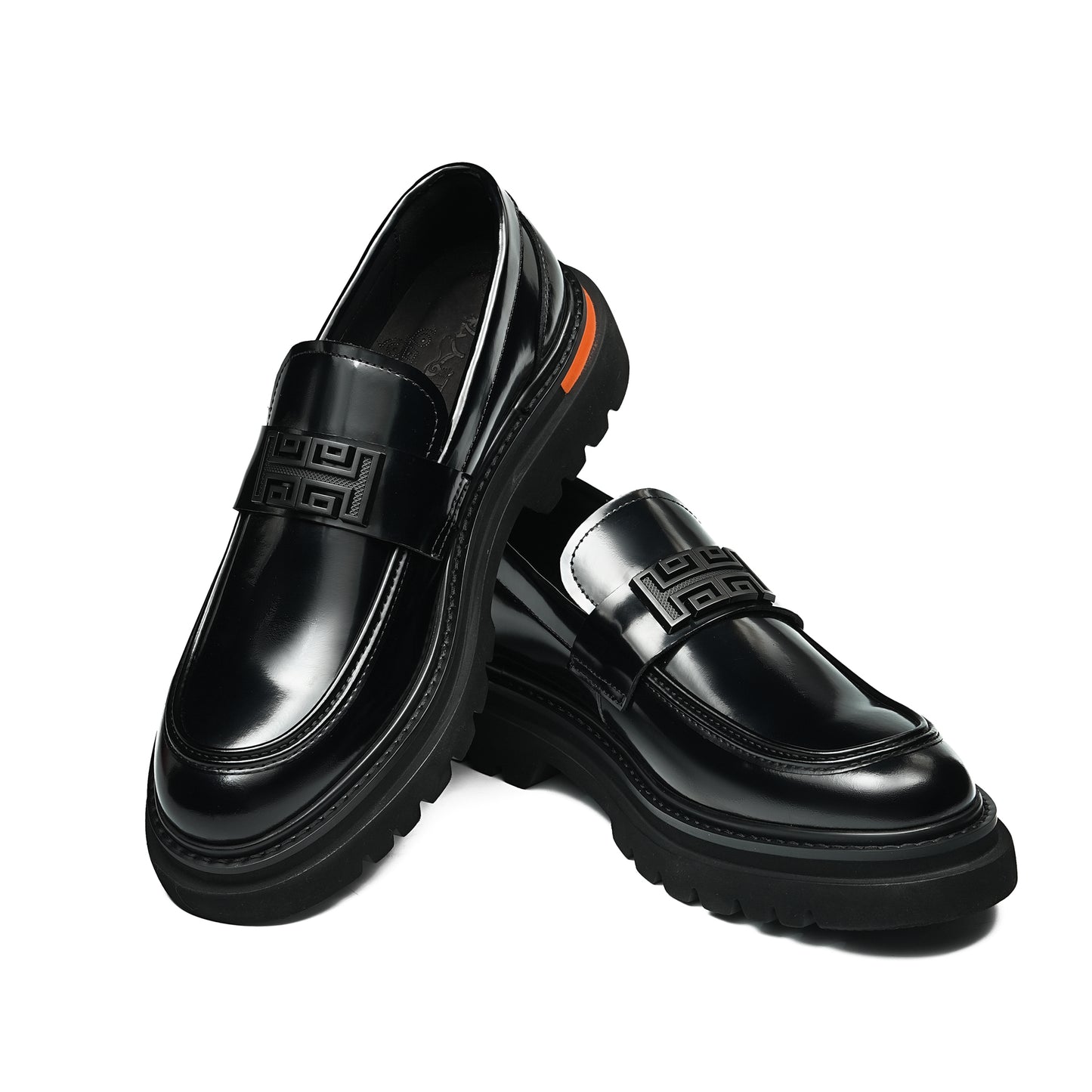 Men's Burnished Loafers: Signature Hardware & Supple Inner Contours