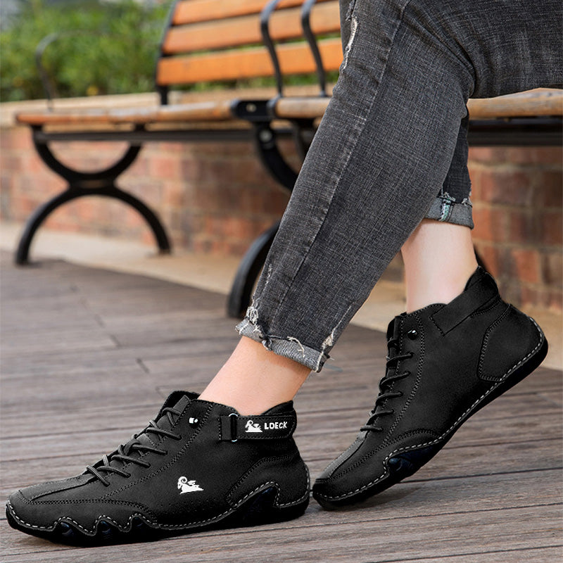 Sculpted Sole Boots: Distinctive Side Accent & Contoured Design