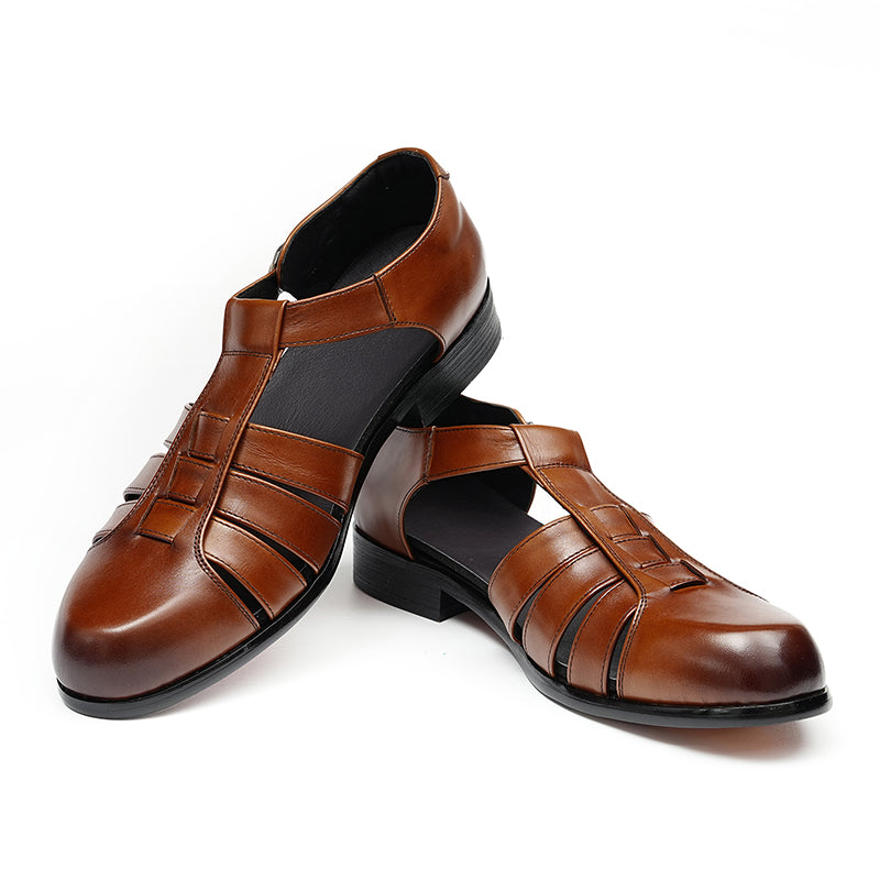 Men's Sandals Classic Leather Dress Shoes Black / US 5 / UK 4 / EU 38 Men's Sandals Classic Leather Dress Shoes Black / US 5 / UK 4 / EU 38