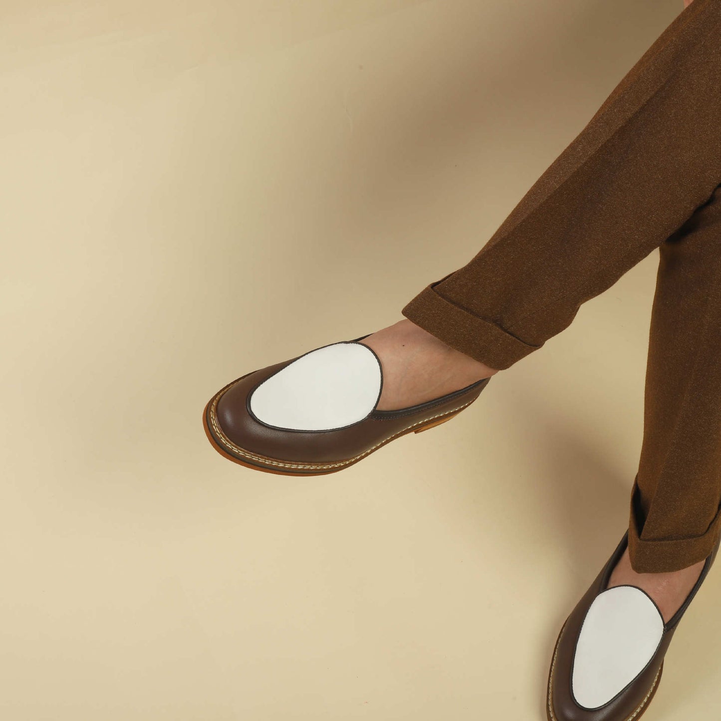 Men's Slip-On Loafers: Artisan Stitching & Layered Sole Architecture